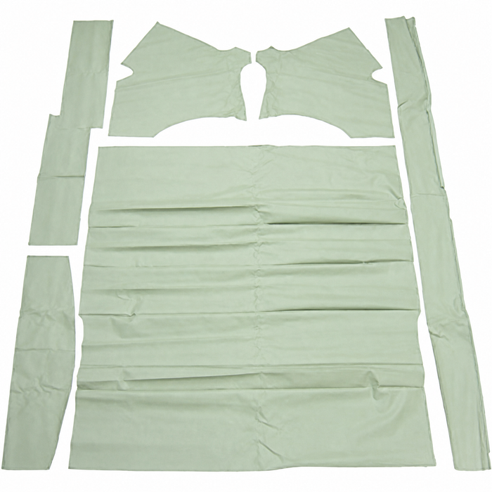 T20-1120-48 - 73-77 BEETLE SEDAN -O.E. STYLE HEADLINER -W/ POST MATERIAL - OFF-WHITE CRUSH GRAIN VINYL