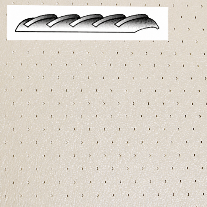 T20-2102-44 - 64-67 BUS HEADLINER - OFF-WHITE PERFORATED VINYL