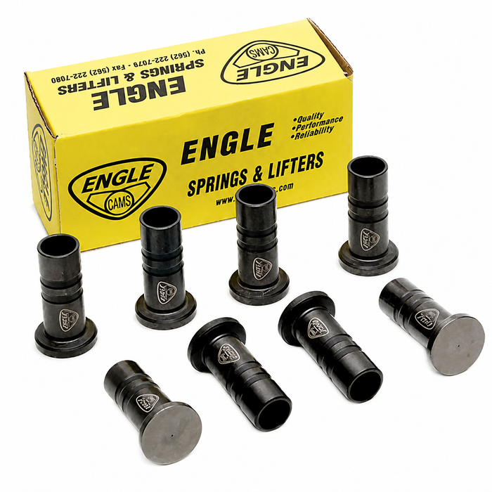 ACC-C10-5260-PE - 6001PE PHOSPHATE COATED GENUINE ENGLE BRAND CAM FOLLOWER SET WITH OILING HOLE - BEST QUALITY - LIGHTWEIGHT RACING  LIFTERS - SET OF 8