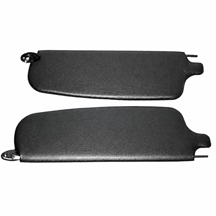 T21-1517 - 141-857-552-E - 141857552E - TMI BRAND - BLACK VINYL SUNVISORS - GHIA 65-74 - SOLD PAIR
