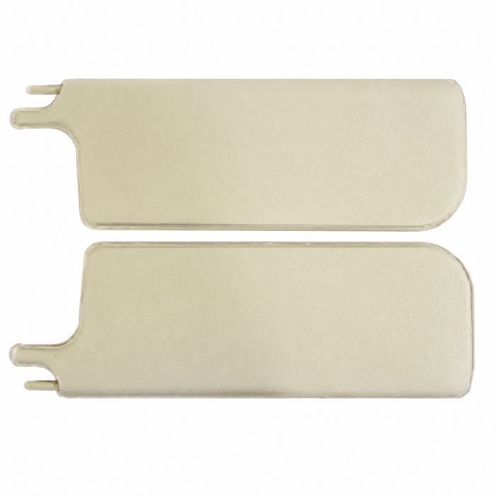 T21-2024 - WHITE VINYL SUNVISORS - 65-72 BEETLE CONVERTIBLE (W/O HARDWARE) - PAIR