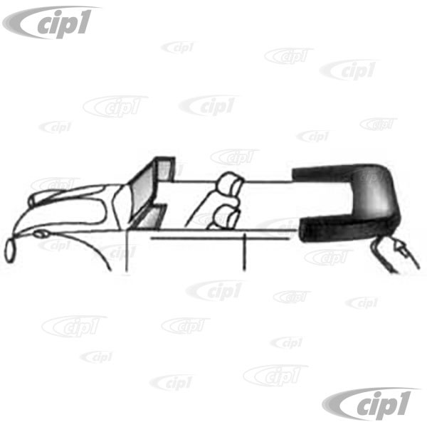 T22-1325-104 - CONVERTIBLE BOOT BLACK VINYL BEETLE 73-77 (THRU CH