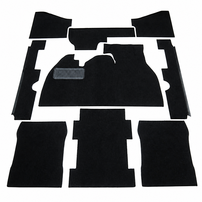 T34-F1214-301 - 73-77 SUPER BEETLE 9PC CARPET SET - BLACK