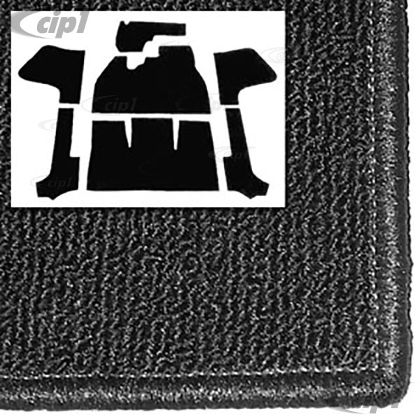 T34-F1318-407 - 56-68 BEETLE CONVERTIBLE 7PC CARPET SET WITH