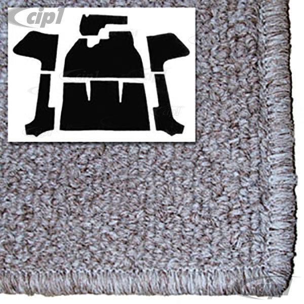 T34-F1318-407 - 56-68 BEETLE CONVERTIBLE 7PC CARPET SET WITH