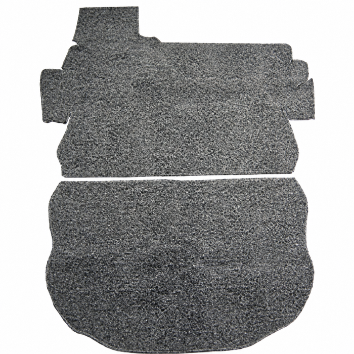 T34-T1255-407 - 73-79 SUPER BEETLE FRONT TRUNK CARPET KIT - SALT&PEPPER GREY