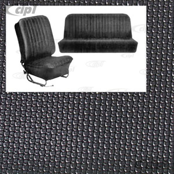 T42-1124-01 - SLIP-ON BLACK BASKET WEAVE VINYL SEAT COVER KIT