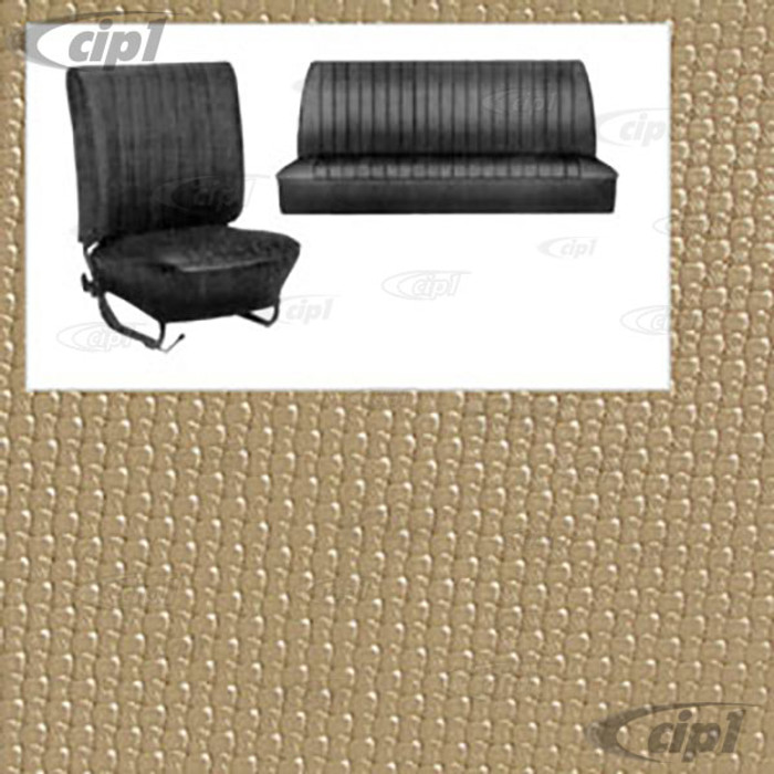T43-1124-05 - 65-67 BEETLE SEAT COVER SET - OFF-WHITE BASKET WEAVE