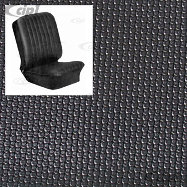 T43-2114-01 - BUS 68-73 FRONT BUCKET SEAT COVER SET - BLACK BASKET