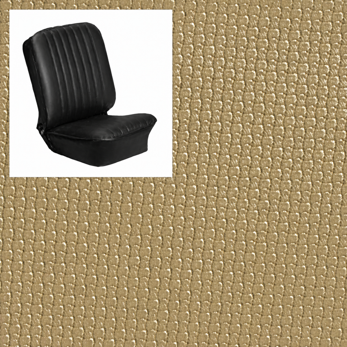T43-2114-05 - BUS 68-73 FRONT BUCKET SEAT COVER SET - OFF-WHITE BASKET WEAVE (PLEASE READ SPECIAL NOTES BELOW - BEFORE ORDERING) SOLD SET