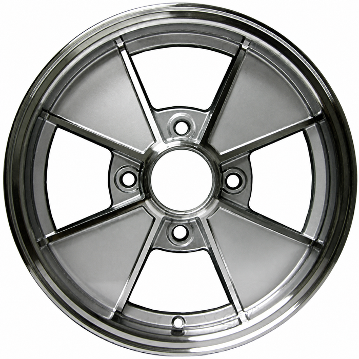 ACC-C10-6663 - BRM REPLICA SILVER 4 SPOKE WHEEL - 15 IN. x 5 IN. WIDE (4x130MM BOLT PATTERN) CENTER CAP AND MOUNTING HARDWARE IS SOLD SEPARATELY  - SOLD EACH