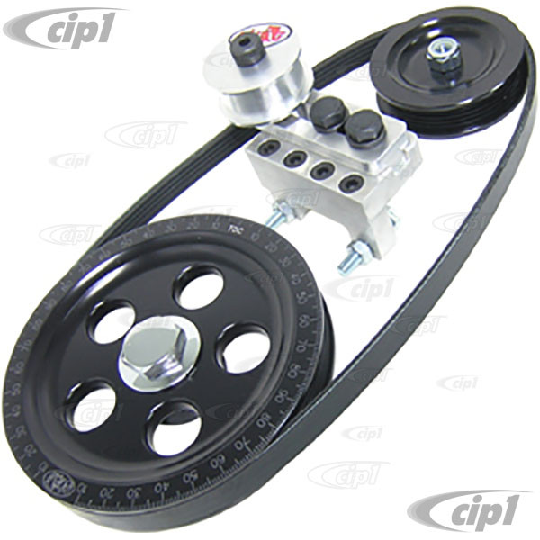 C1580316BK SCAT SERPENTINE BELT SYSTEM KIT ANODIZED BLACK WITH