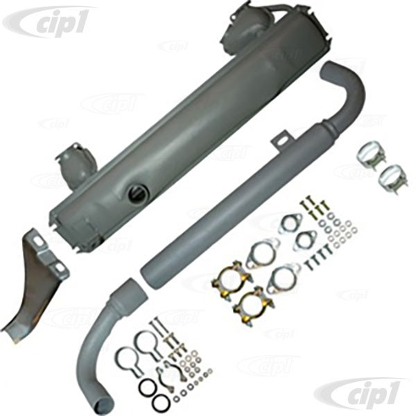 Image of VWC-211-251-051-EKIT - (211251051E) - COMPLETE MUFFLER KIT - BUS 63-71 15-1600CC - TOP QUALITY EUROPEAN MADE - SOLD KIT