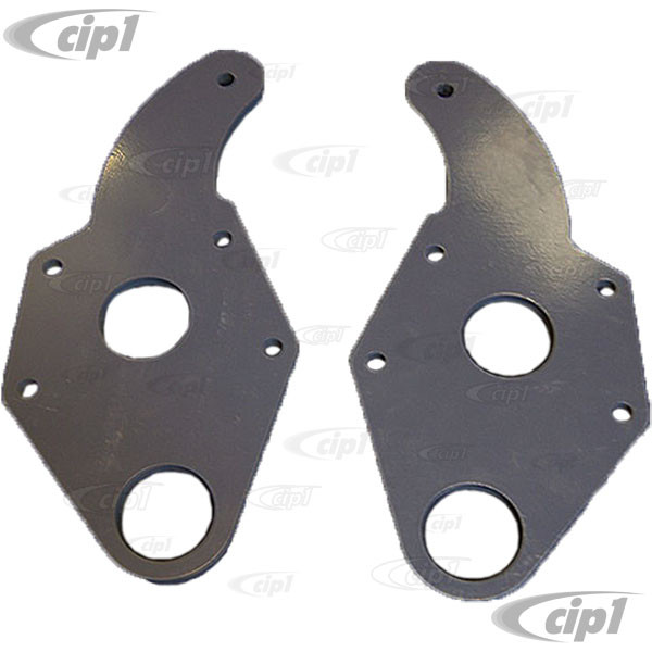 Image of VWC-221-401-021-Z - (221401021Z) BEST QUALITY MADE BY AUTOCRAFT IN U.K. - FRONT BEAM END REPAIR PLATES (LASER CUT 10MM THICK) - BUS 55-67 - SOLD PAIR