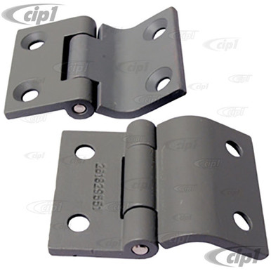 VWC-261-829-551-PR - 261829551 - EXCELLENT QUALITY FROM EUROPE - PAIR OF  ENGINE LID HINGES (ALSO FITS SIDE CARGO CHEST DOORS) - BUS 55-76 - SOLD PAIR