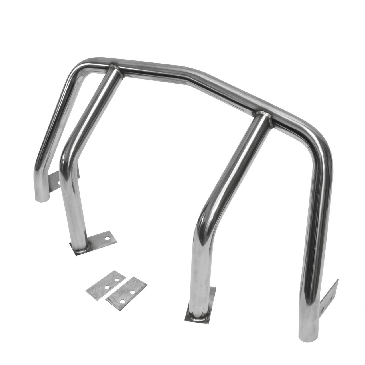 Image of C13-3117 - EMPI - STAINLESS STEEL FRONT BAJA BUG BUMPER - WIDE OR BUG EYE KITS - 1-1/2 INCH DIAMETER S/STEEL TUBING - WITH STANDARD MILD STEEL MOUNTING BRACKETS AND HARDWARE INCLUDED - PRICE IS HIGH BECAUSE OF THE HIGH COST OF SHIPPING - SOLD EACH