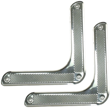 ACC-C10-3772 - (EMPI 4577) - POLISHED STAINLESS STEEL DOOR CORNER PROTECTIVE TRIM SET - BEETLE SEDAN 56-77 (NOT CONVERTIBLE) - SOLD PAIR