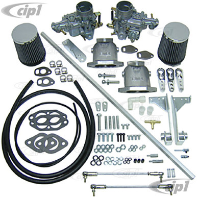 C13-43-7411 - DUAL WEBER 34MM ICT CARB KIT - WITH HEX-BAR LINKAGE