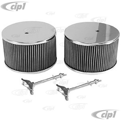 ACC-C10-5475 - EMPI CHROME AIR CLEANER SET FOR 40MM SOLEX / KADRON