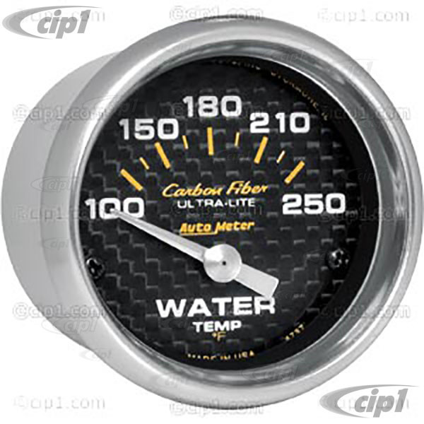 Image of C14-4737 - AUTOMETER - CARBON FIBER 100-250`F RPM WATER TEMP - 2-1/16 IN. (52MM) - ALL SALES FINAL - NO RETURNS
