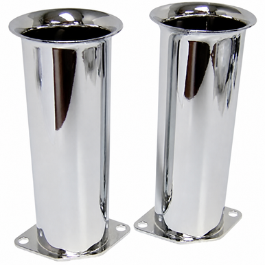 C26-129-202 - CHROME VELOCITY STACKS - 5-3/4 INCH TALL - FOR ALL