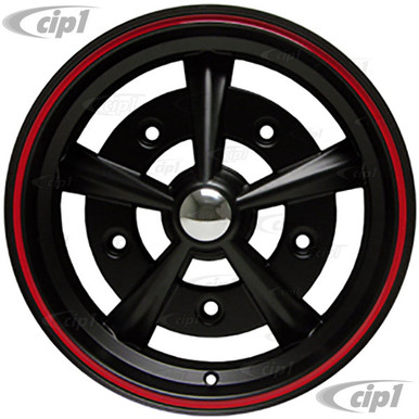 ACC-C10-6657-BMRR - MATTE BLACK W/RED RIM RADER STYLE WHEEL
