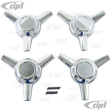 ACC-C10-6696 - (EMPI 9621) SET OF CHROME 3 SPOKE KNOCK OFFS