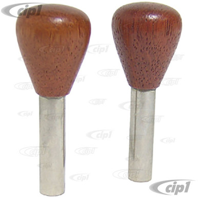 C38-I-097A - ROSEWOOD DOOR LOCK PULLS - BEETLE 67-79 / GHIA 64-70