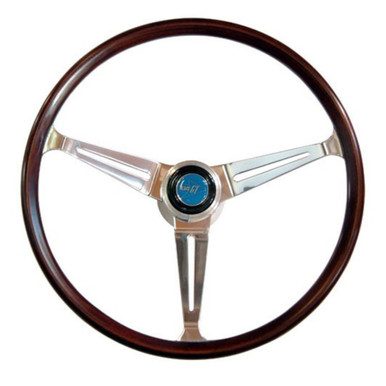 C38-I-180-KIT - FLAT-4 GT WOOD STEERING WHEEL KIT WITH HORN BUTTON