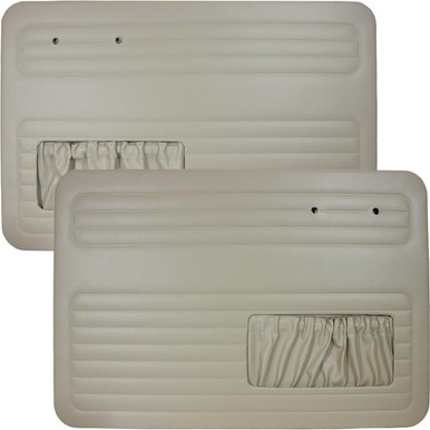 T10-1008-15 - 65-66 BEETLE FRONT DOOR PANEL PAIR - OFF-WHITE