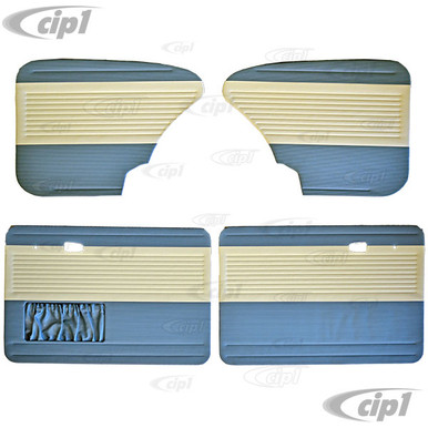 トッドマン T19-1124-2415 - OEM CLASSIC RIBBED VINYL DOOR PANEL SET - BEETLE