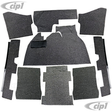 T34-F1214-407 - 73-77 SUPER BEETLE 9PC CARPET SET - SALT&PEPPER GREY