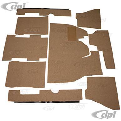 T34-F1214-628 - 73-77 SUPER BEETLE 9PC CARPET SET - OATMEAL TAN