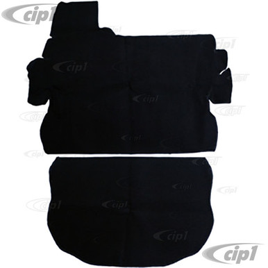 T34-T1255-301 - 73-79 SUPER BEETLE FRONT TRUNK CARPET KIT - BLACK