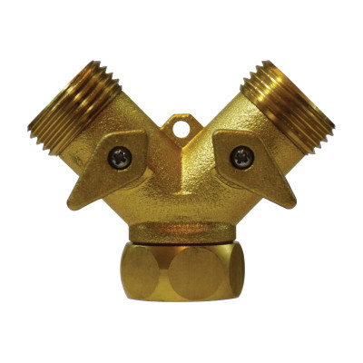 Garden Hose Y Connector with Shut-Off
