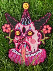 Embroidered Sun Clown Patch
