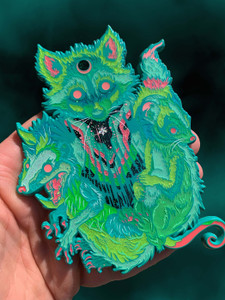 Trash kings large enamel art pin by almost amusing. Polar Pines frost Variant picture.