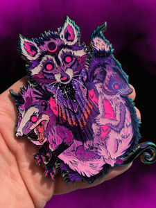 Trash kings large enamel art pin by almost amusing. Holophonic Hallucination Variant .