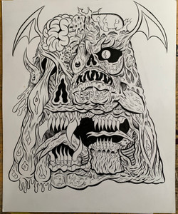 MURDER MOUNTAIN INK DRAWING