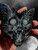 FERAL large enamel artist pin close up showing the sparkly glitter details