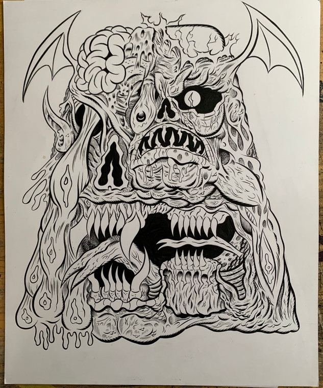 MURDER MOUNTAIN INK DRAWING