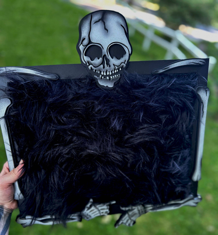 SPOOKY BONES LAYERED WOODCUT PIN FRAME!