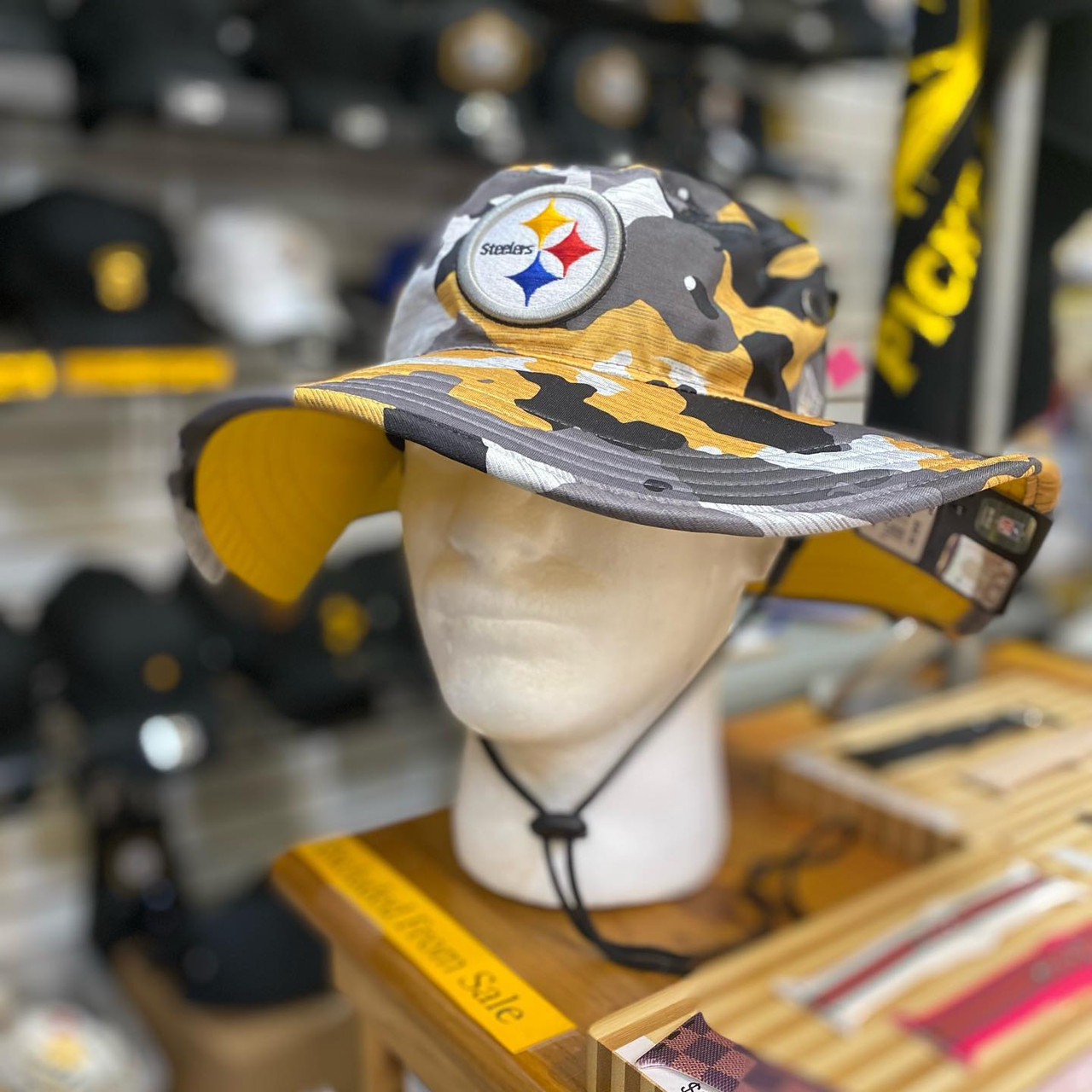 New Era Men's Pittsburgh Steelers Training Camp White Panama