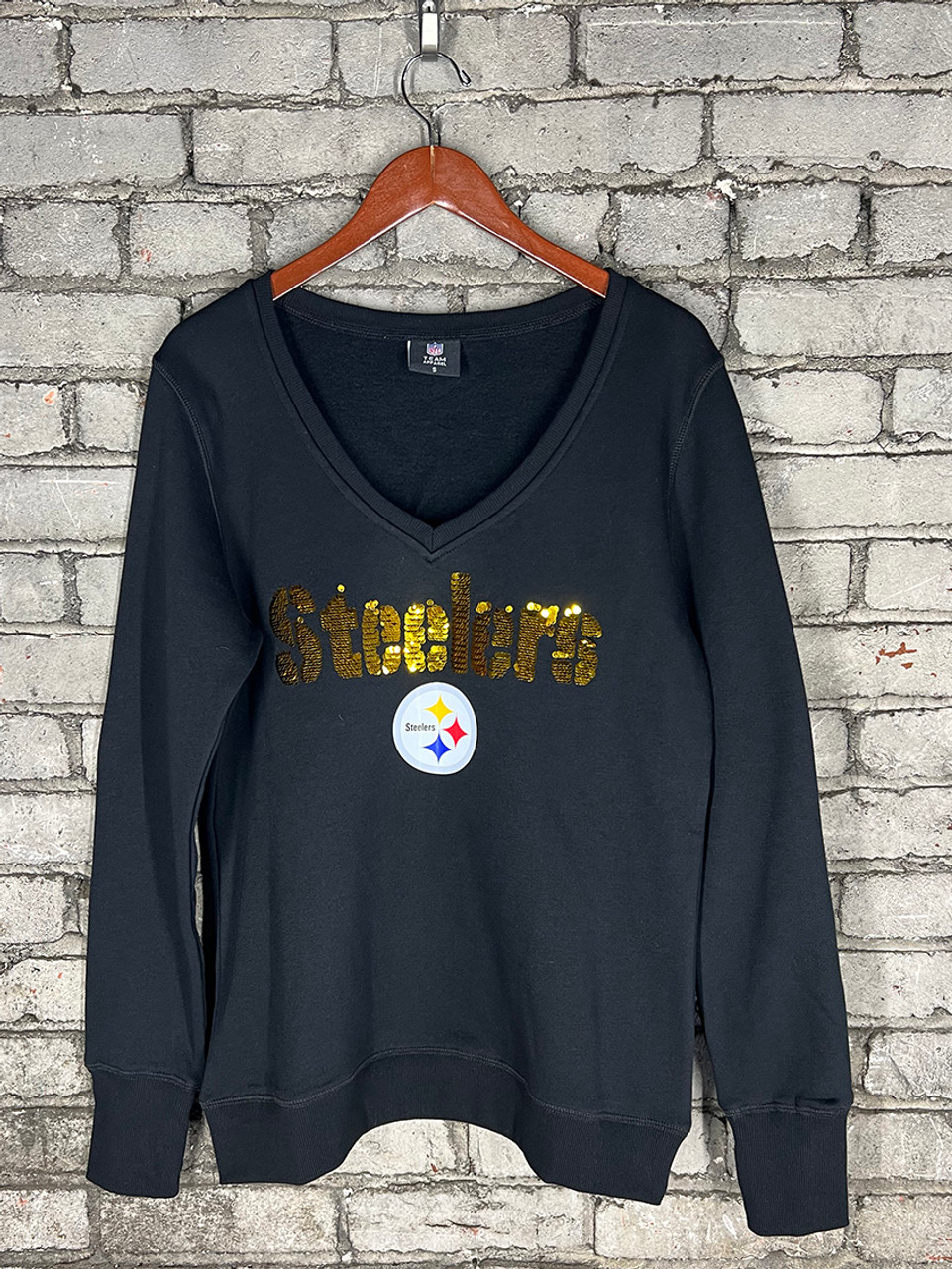 Pittsburgh Steelers Women's Fifth And Ocean Sequin T-Shirt