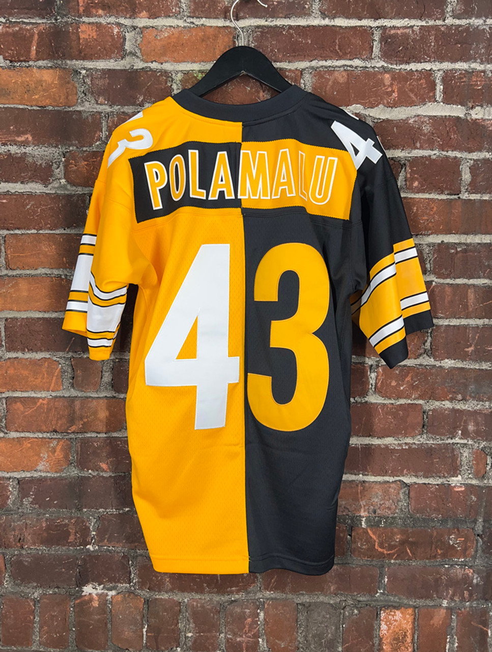 #43 Polamalu - Official NFL Pittsburgh Steelers Legacy Collection Jersey  (Black/Gold)