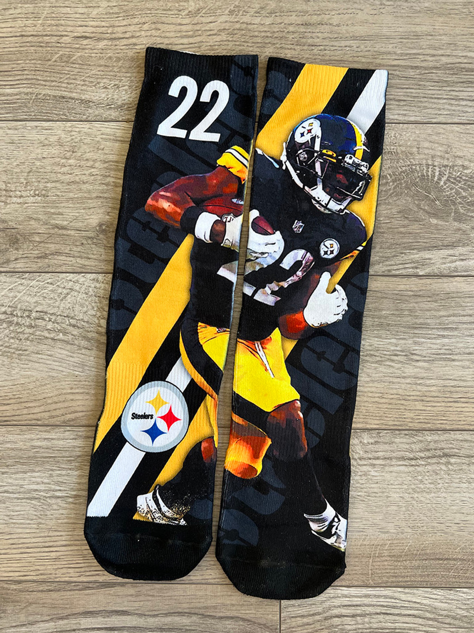 JuJu Smith-Schuster Pittsburgh Steelers White Crew Sock