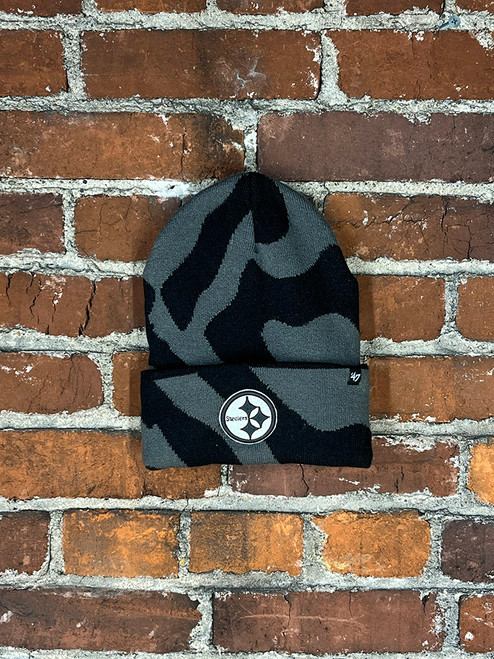 NFL Pittsburgh Steelers 47 Women's Black & Charcoal Print Knit