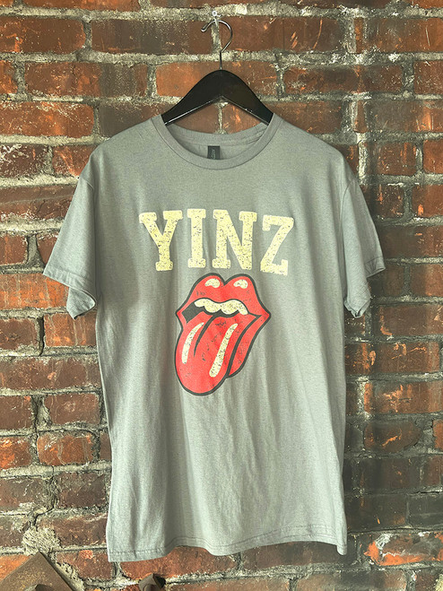Yinz Tongue and Lips Tee (Gray) Yinz Tongue and Lips Tee (Gray)