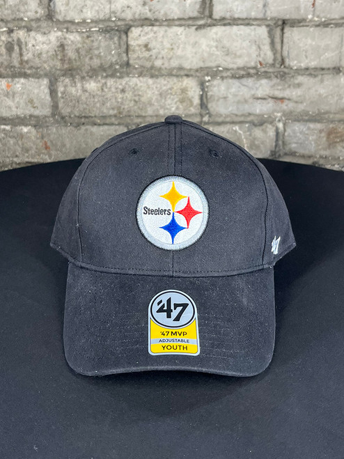Pittsburgh Steelers 47 MVP Basic Logo Youth Cap(Black)