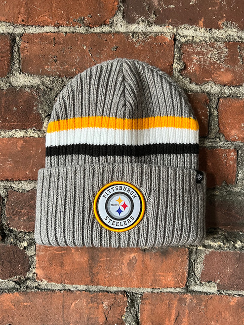 NFL Pittsburgh Steelers Cuff Knit Hat (Light Grey)